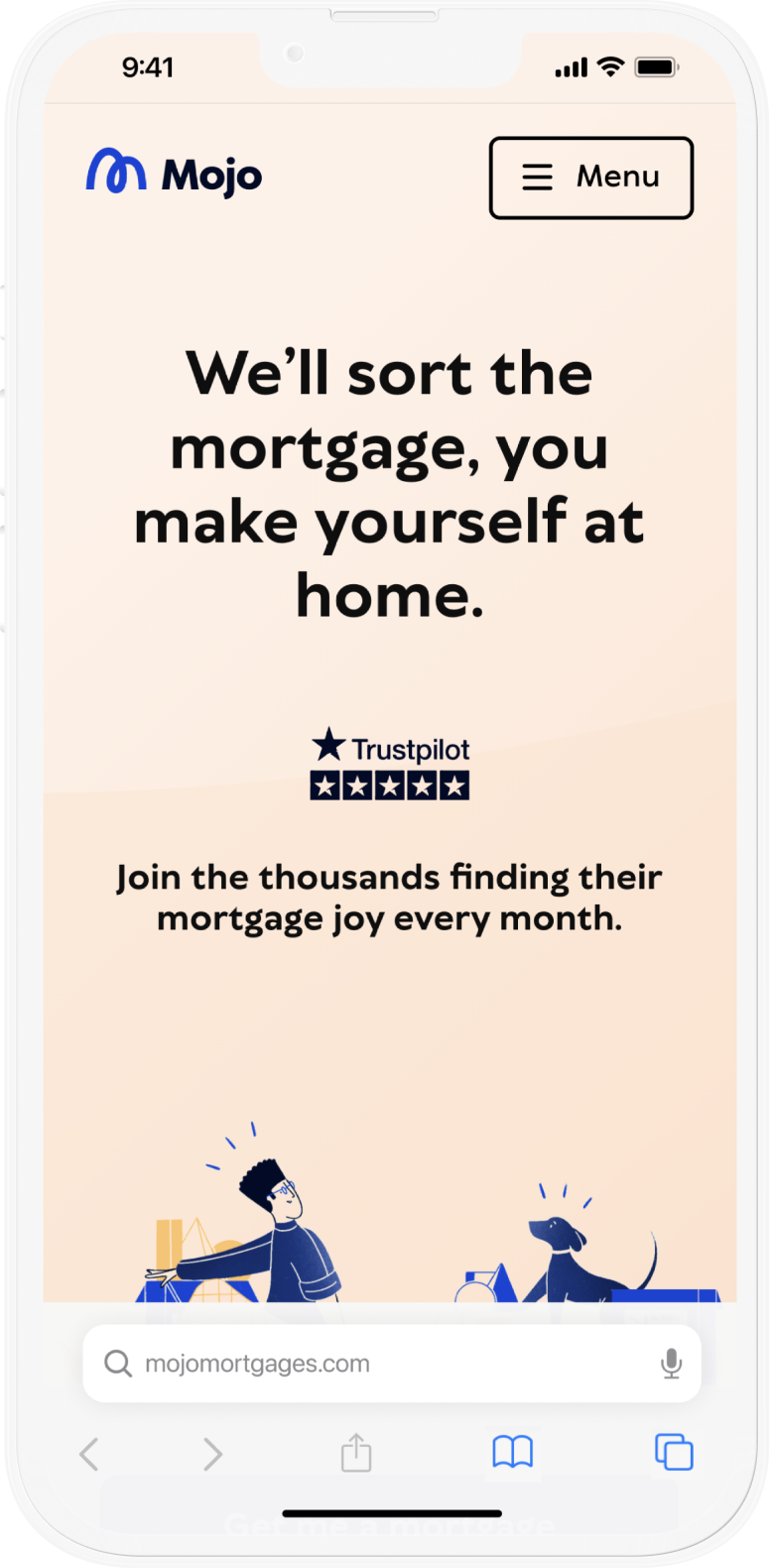 Mojo Mortgages Gatsby website