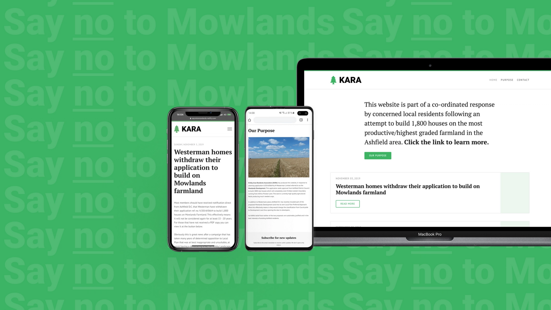 KARA website built using Stackbit headless CMS system shown on a range of different devices