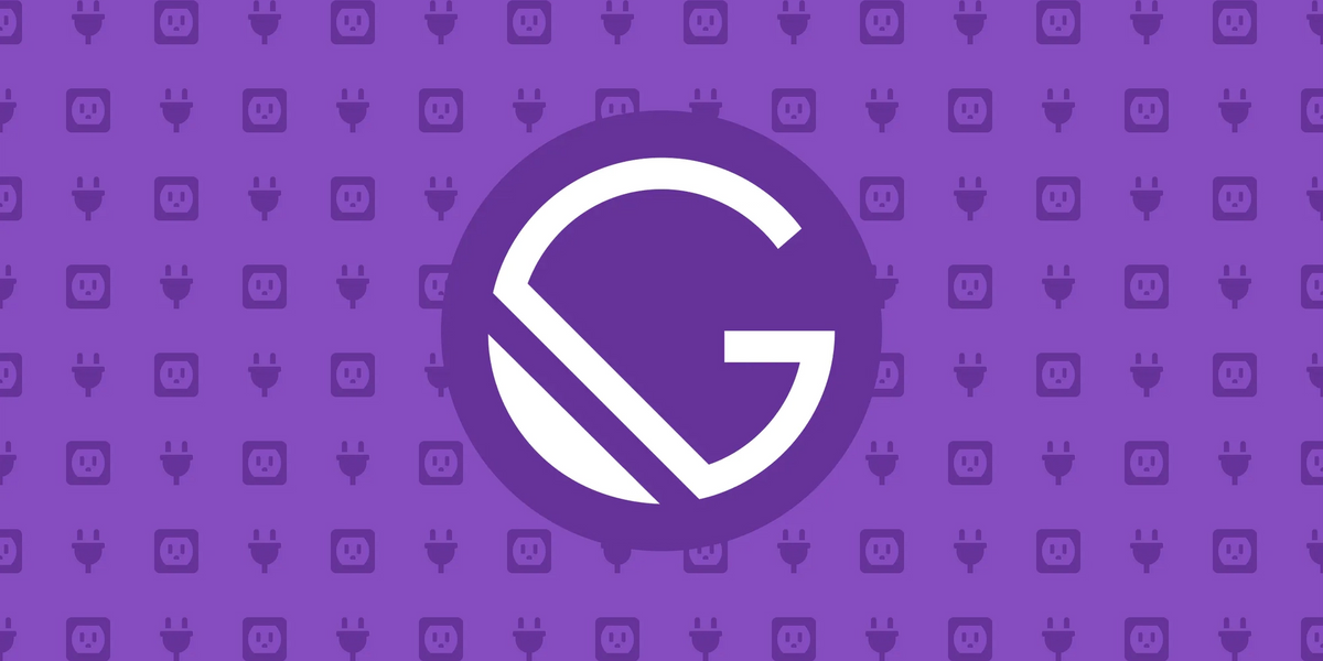 Gatsby Plugins on purple background