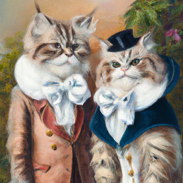 Grumpy cats with cravates
