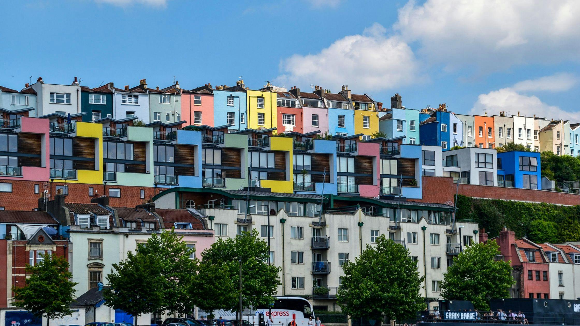 Houses in a row for bespoke Bristol Wordpress website